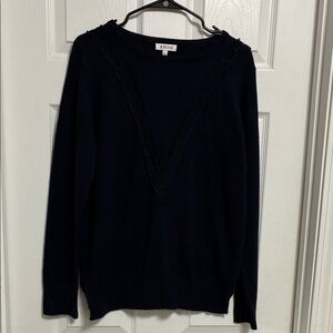 JustFab Women's Navy Blue Crew Neck Sweater
